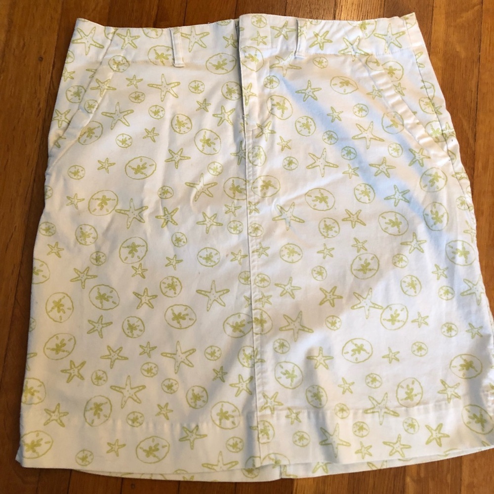 Nantucket Brand cotton skirt. Seaside print